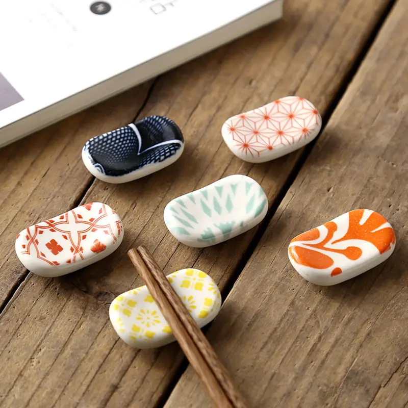 Giá Để Đũa, Phong Cách Nhật Bản Bằng Gốm, Haqfyqy, Tiện Lợi, Chống Trượt, Giá Chân Đế Đũa, Dụng Cụ Nhà Bếp 1