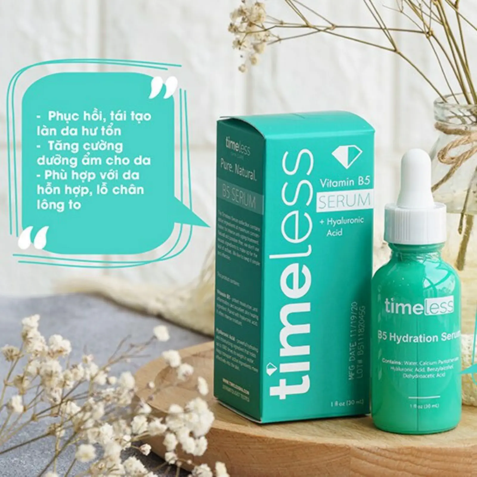 Serum Timeless Vitamin B5 Làm Dịu & Phục Hồi Da 30ml   Dưỡng Ẩm Da Chăm Sóc Da