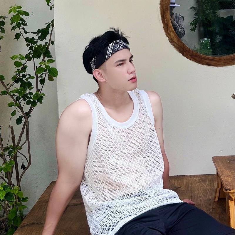 Áo tanktop lưới thời trang ,form regular mặc đi biển ,du lịch [Mã 21]  Menswear 3
