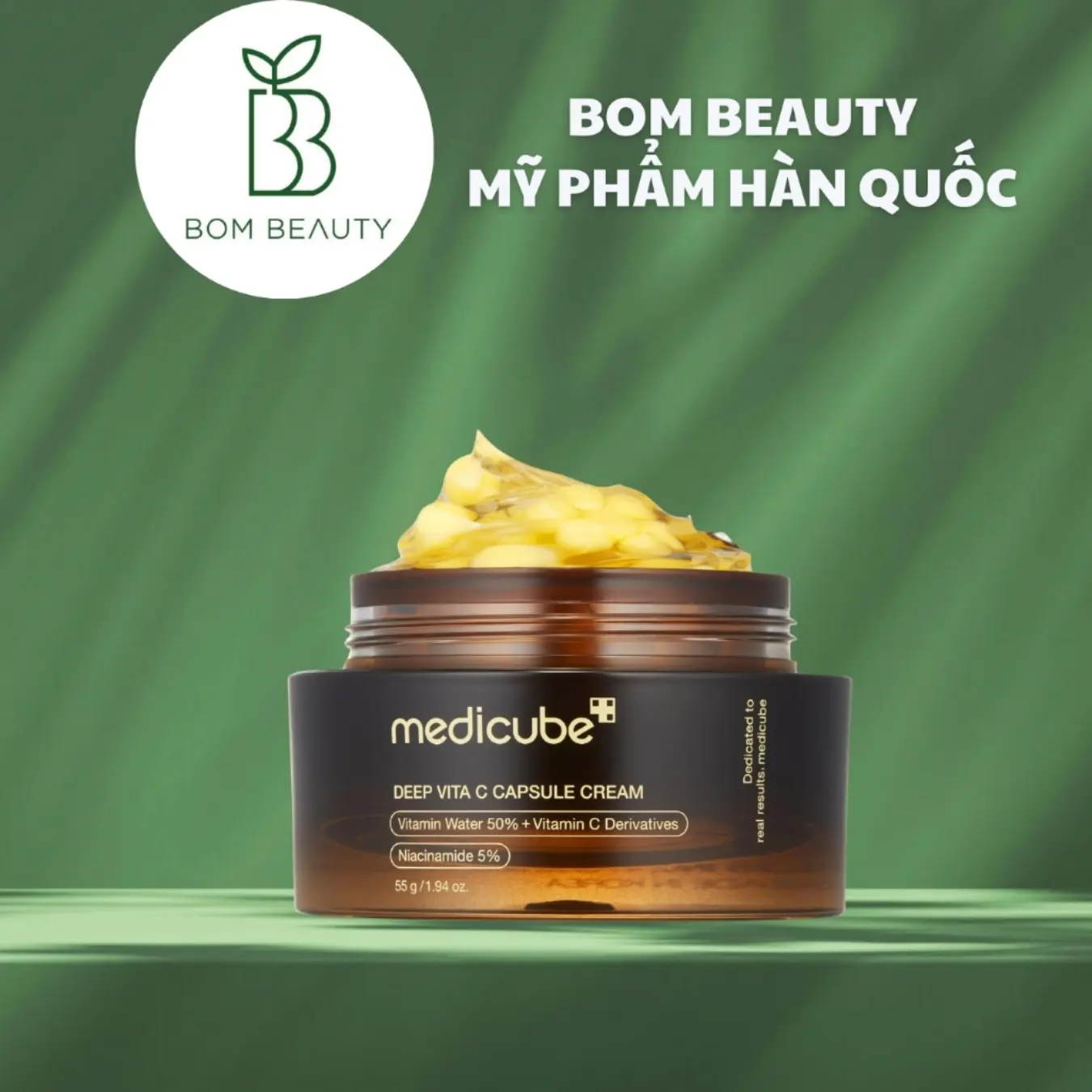(bombeauty) Kem dưỡng sáng, mờ thâm Medicube Deep Vita C Capsule Cream 55g
