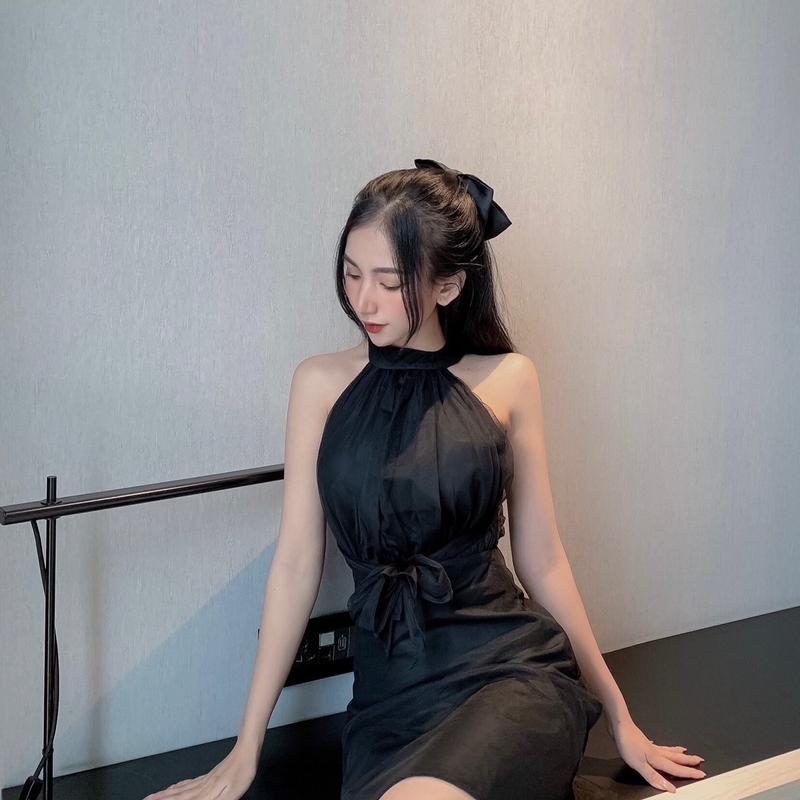 Đầm Lưới Xoè Cột Nơ - 3005