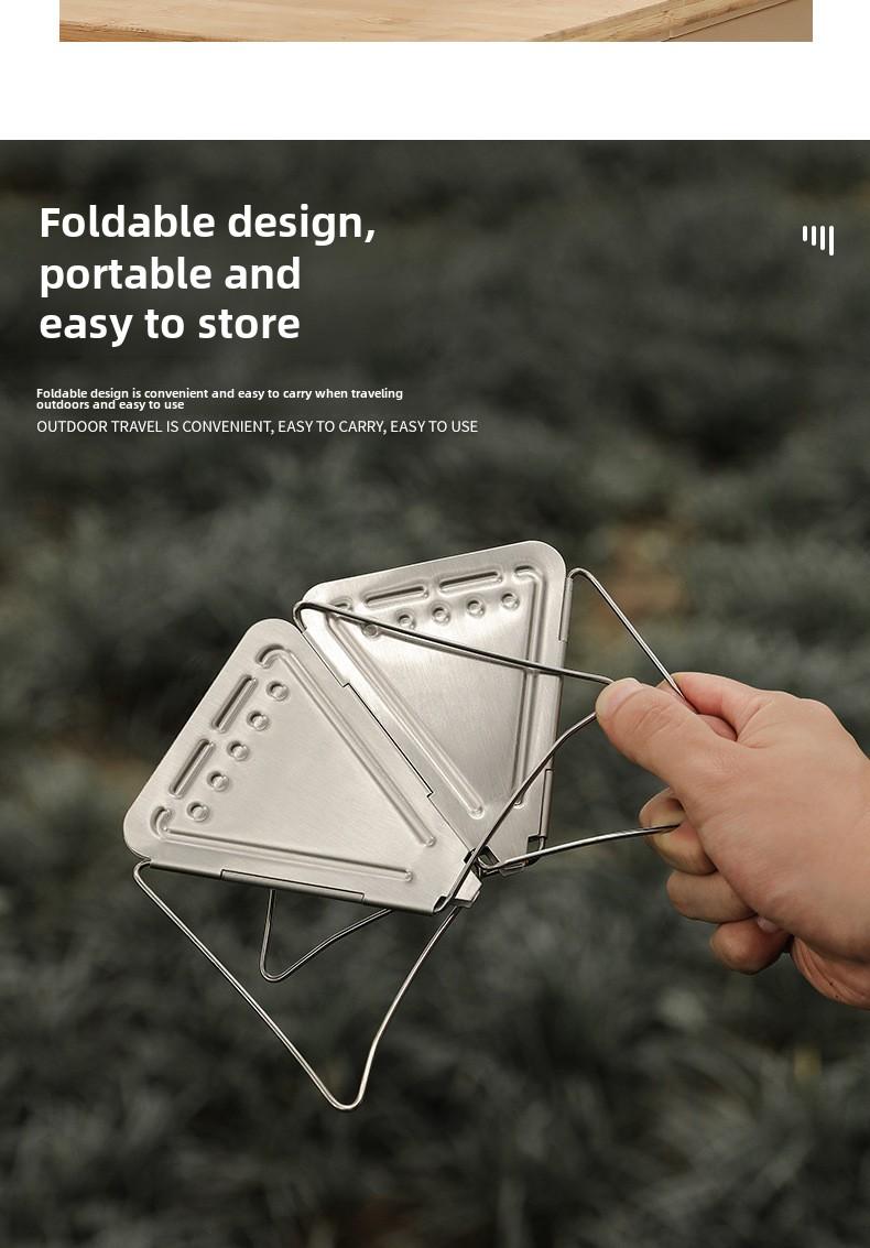 Product Introduction of Portable Outdoor Camping Coffee Filter Rack Stainless Steel Folding Funnel with Bracket Filter Cup Coffee Drip Rack 2