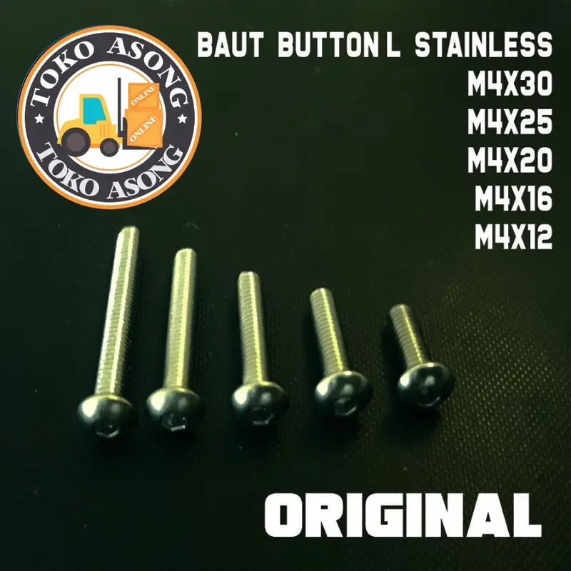 BAUT BUTTON L M4X12,16,20,25,30,35 STAINLESS 0