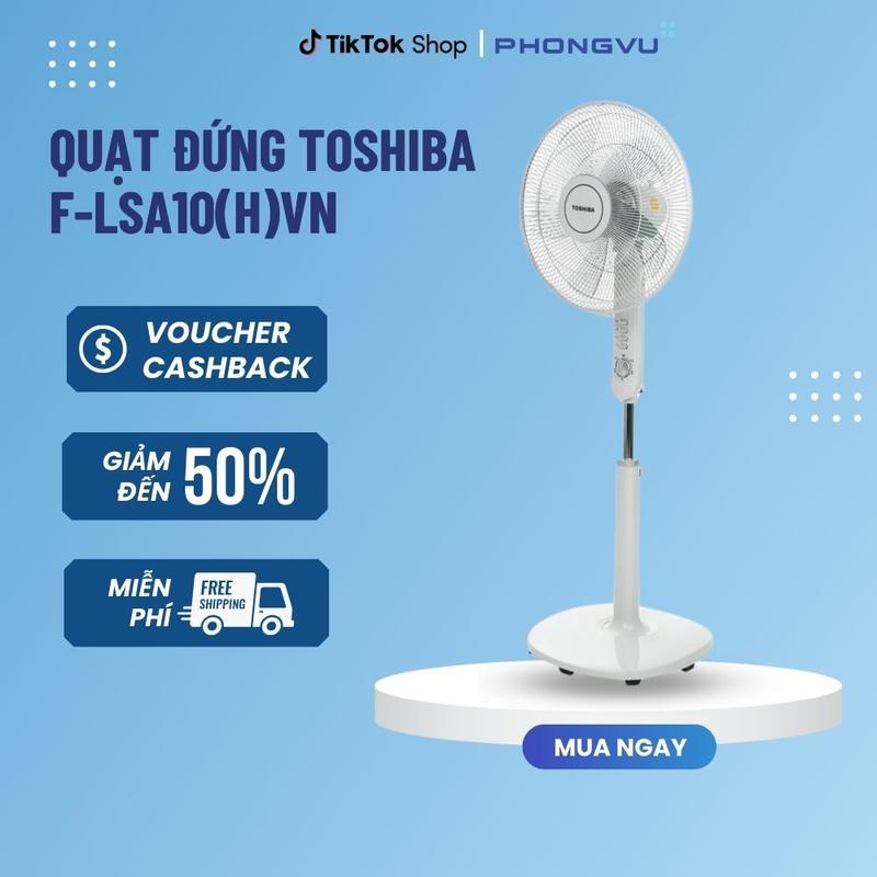QuạT đứng Toshiba F-LSA10(H)VN Vận hành êm ái & Làm mát hiệu quả với công suất 50W - Bảo hành 12 tháng