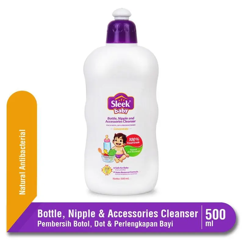 Sleek Baby Bottle Nipple Cleanser 500ml - Sabun Cuci Botol Bayi 500 ml 0