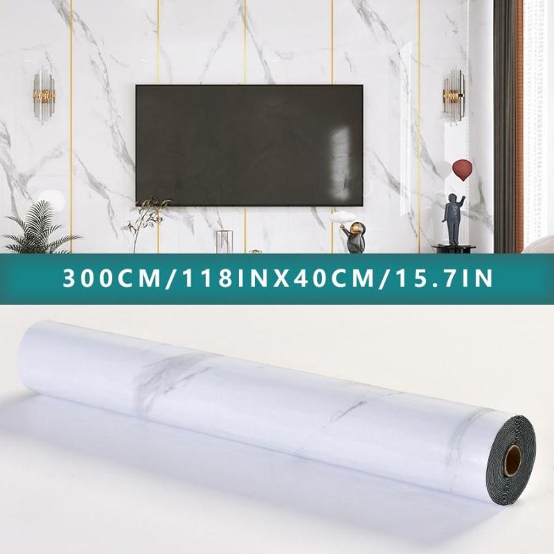 Marble Pattern Wall Sticker, Self-adhesive Wallpaper, Waterproof Wall Decor for Home Living Room Bedroom 2