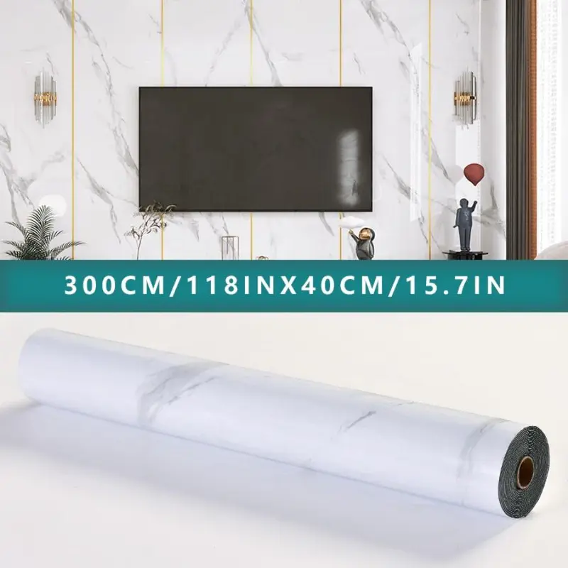Marble Pattern Wall Sticker, Self-adhesive Wallpaper, Waterproof Wall Decor for Home Living Room Bedroom 2