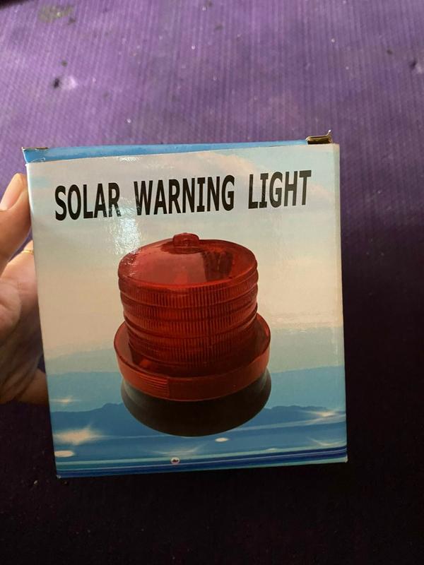 ĐÈN CẢNH BÁO NĂNG LƯỢNG MẶT TRỜI DÙNG ĐẾ NAM CHÂM, đèn cảnh báo sự cố năng lượng độ sáng: 12000-14000MCD. 1