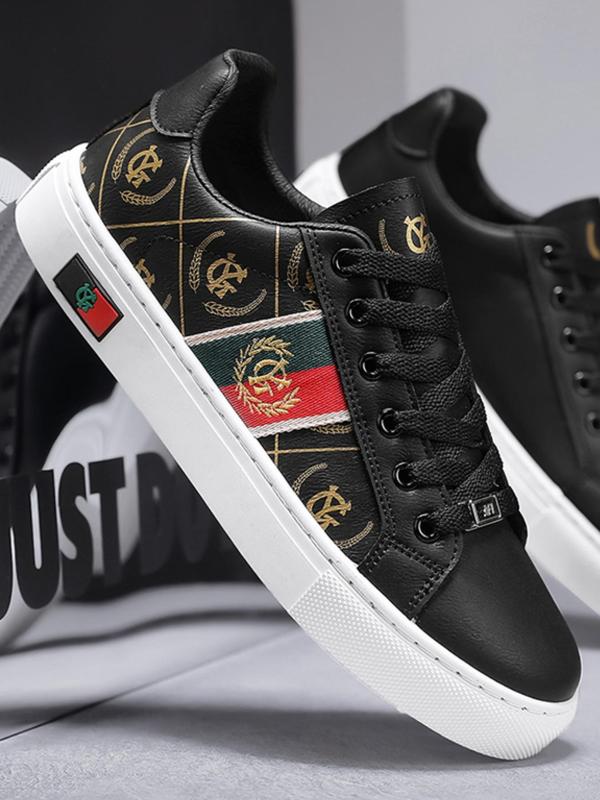 Men's Fashionable Lace Up Low Top Sneakers, Casual Comfortable Sports Shoes for Daily Wear, Trendy All-match Sneakers for Men, Closed 8