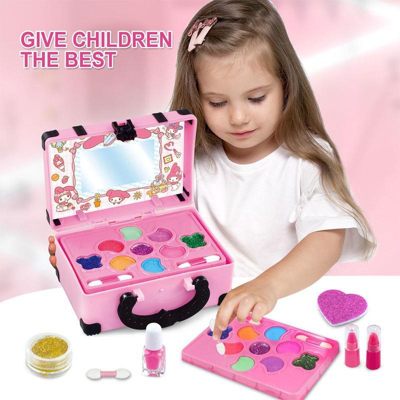 Product Introduction of Girls Cosmetics Makeup Pretend Toy Kit Portable Make Up Washable Play Makeup Toys For Children Kids  Gift Toys 19