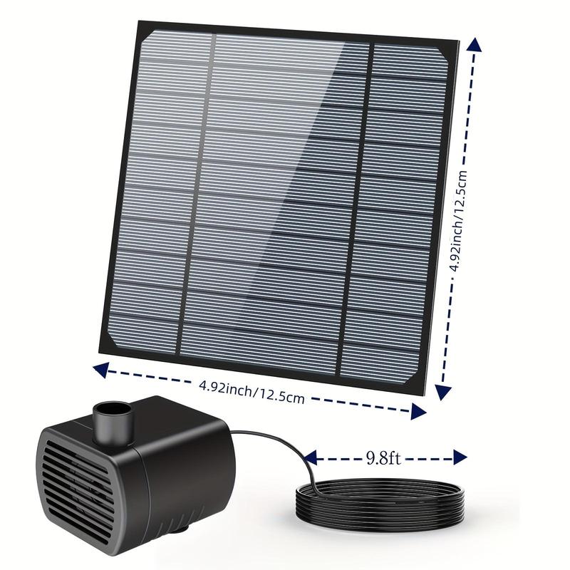 Product Introduction of Solar Fountain, 1 Set Solar Panel Fountain with 7 Nozzles, Solar Fountain Pump for Garden, Pond, Pool, Fish Tank, Aquarium 12