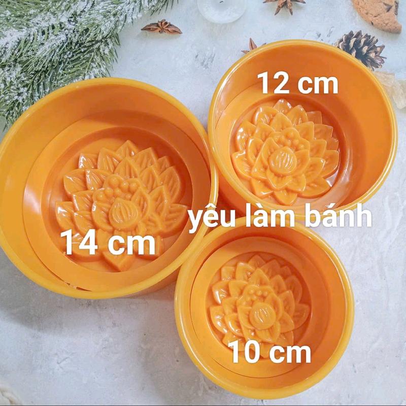 khuôn xôi tròn hoa sen 10cm 12cm 14cm