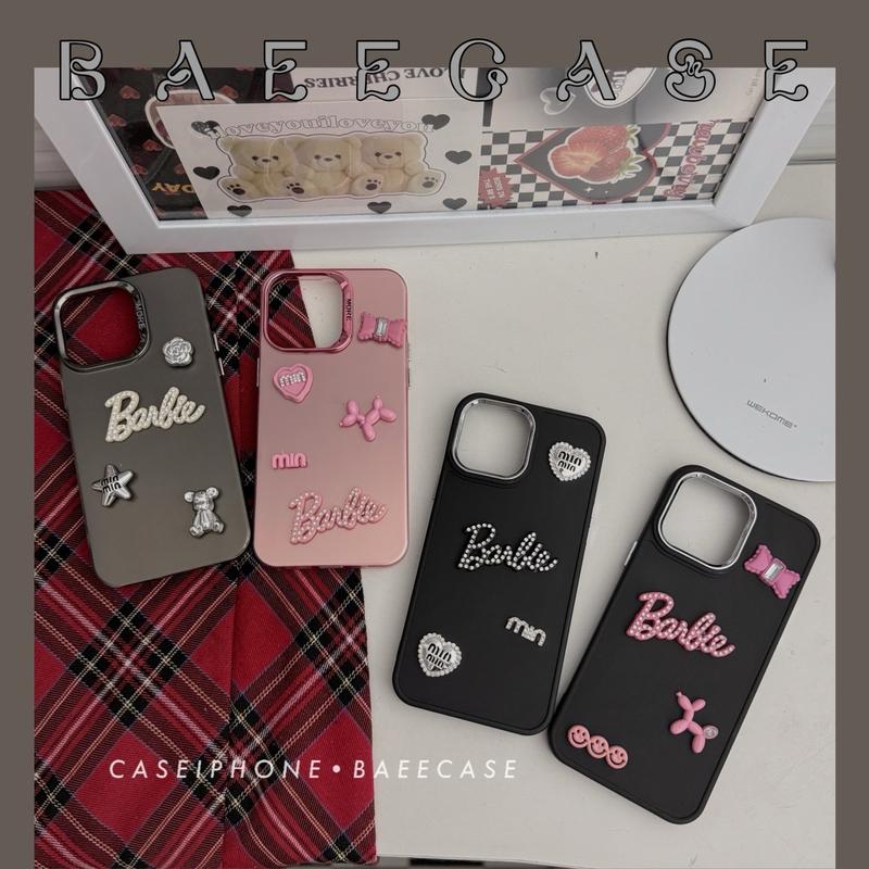 ỐP ĐIỆN THOẠI ĐÍNH CHARM Barbie - BAEECASE STORE sử dụng cho IPHONE Nhựa