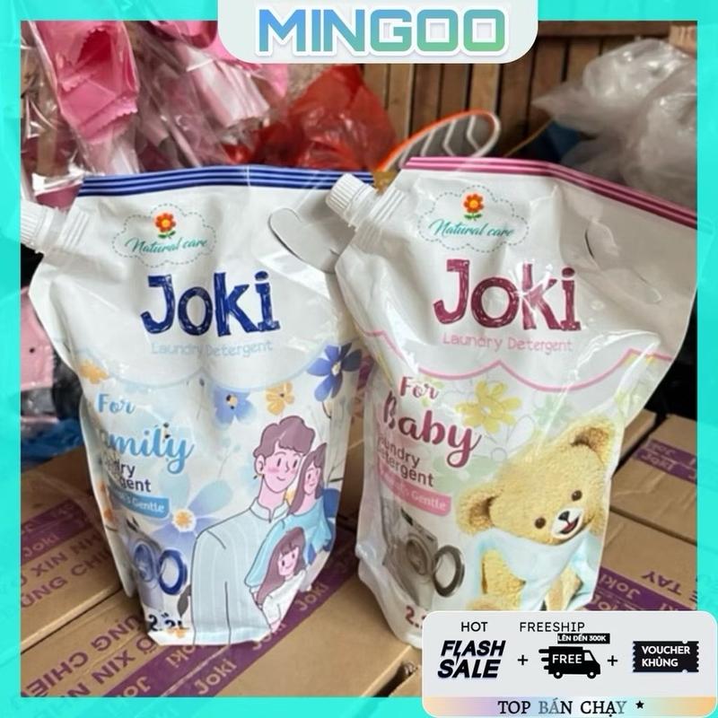  ￼Combo 4 Túi Nước Giặt Trẻ Em Joki FREESHIP Hàn Quốc Chính Hãng 2,2 kg Hương Thơm Dịu Nhẹ Mềm Vải an toàn cho da 