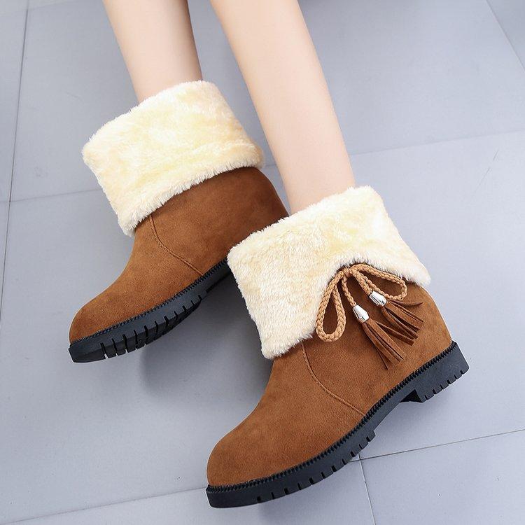  Giày bốt nữ cổ cao lót lông thời trang. Nhung Shoes Boot Jean 