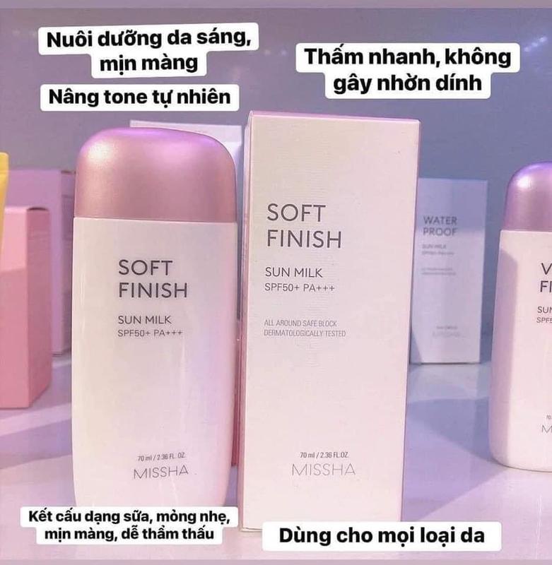 Kem chống nắng Missha hồng Soft Finish