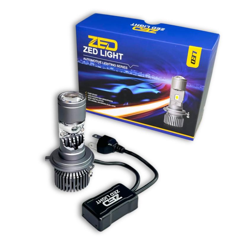 Đèn Pha Bi Cầu Mini F40 ZED LIGHT - Bóng H4 6000K 12 24V Điện Bình Lắp Xe Máy Ô Tô Phụ Tùng Đèn Pha