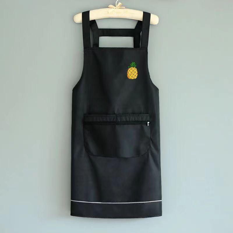 Product Introduction of Waterproof Oilproof Apron with Zipper Home Kitchen Apron Large Pocket Fashion Abrasion Resistant Workwear 6