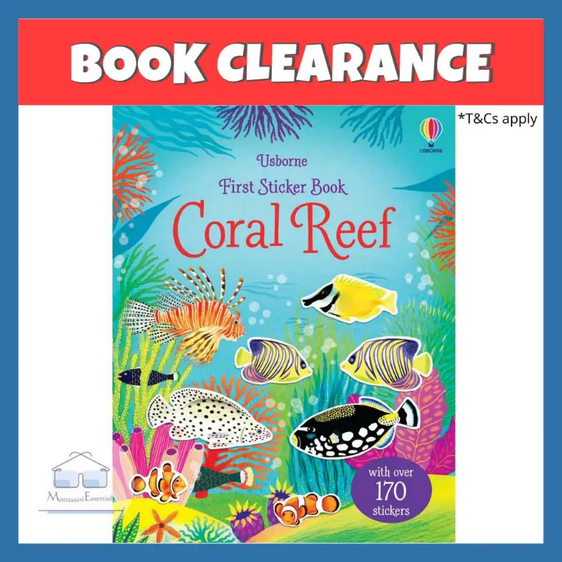 original (Coral Reef) Usborne First Sticker Book Kids Sticker Books Children Activity Early Childhood Education