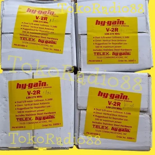 Antena Telex Hygain V2R VHF kumis 8 LOADING BONGGOL BESAR BONGKOL 2