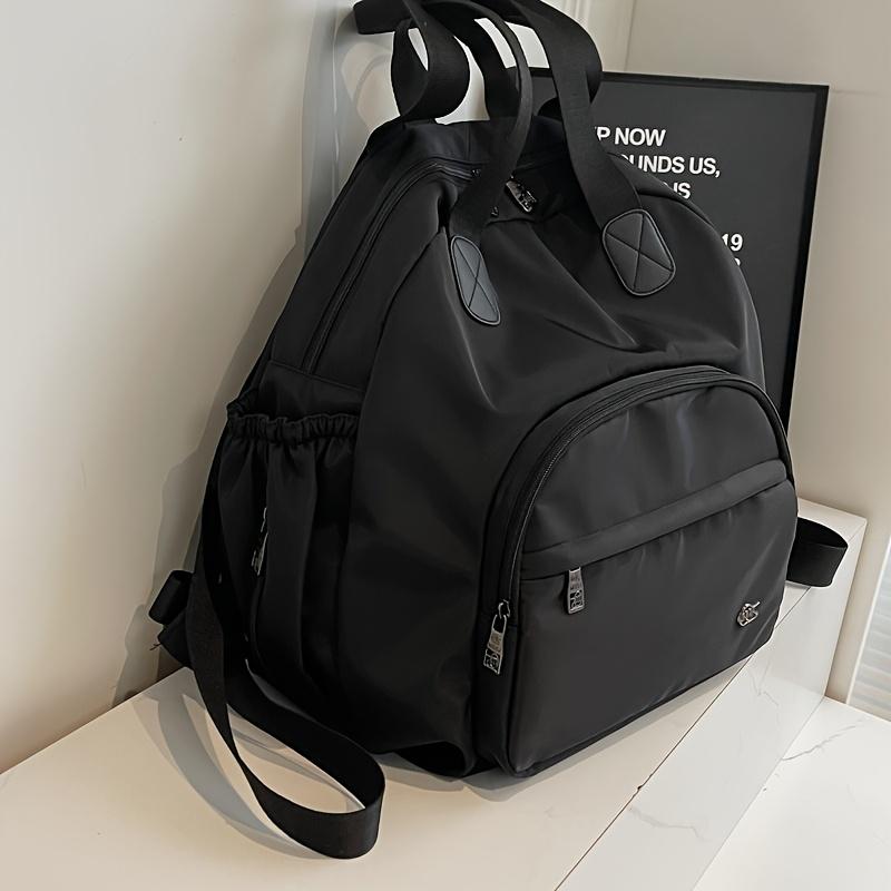 Product Introduction of Large Capacity Commuting Travel Shoulder Bag Fashionable Versatile Backpack Parent Bag Women's Casual Bag Oxford Cloth Handbag Adjustable Strap Zipper Closure 10