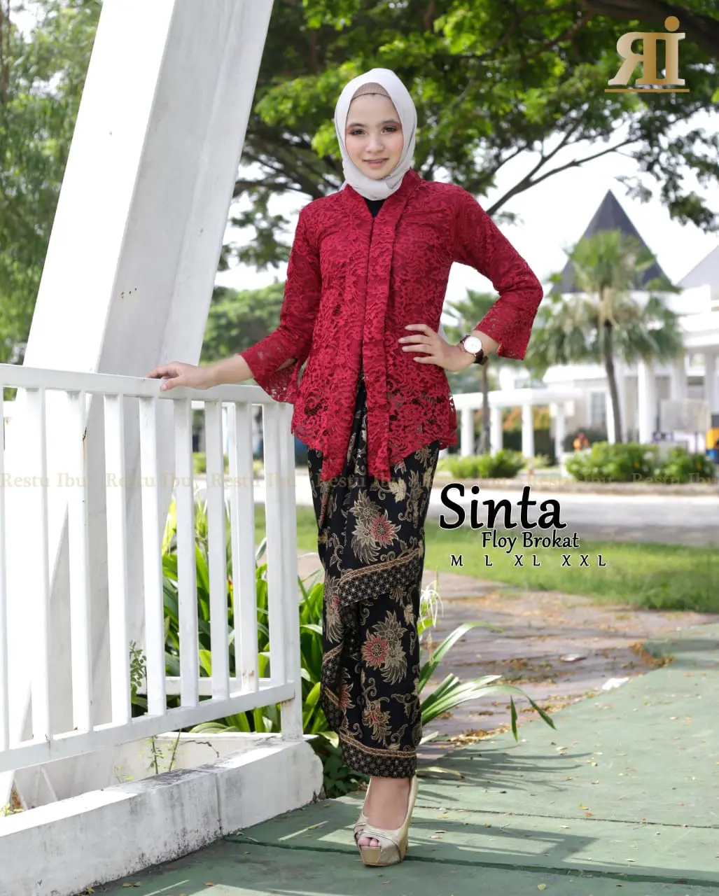 SET KEBAYA MODERN MODEL TERBARU WARNA MAROON / KEBAYA WANITA SET ROK PLISKET