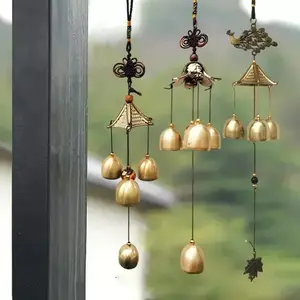 Lonceng Angin/Lonceng Hiasan Pintu/Fungling Wind Chime/Lonceng Gantung Bahan Tembaga Untuk Pintu Hadiah Buah Dinding Ramadan ekstraseru nikel modern dekorasi gantung Mobil