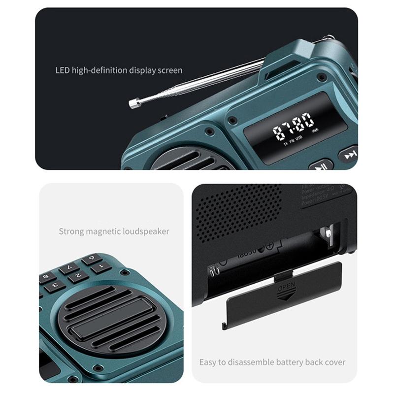 Portable Wireless AM/FM Radio: 1200mAh Rechargeable, 5W Speaker ...