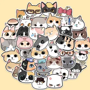 Stiker Kartun CAT 1 CUTE isi 24 pcs