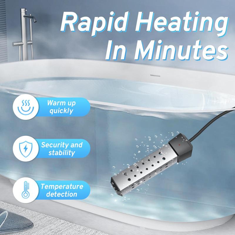 Heated Water Gallon Bucket Heater Immersion Water Heater, Water