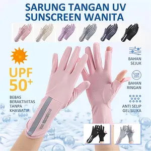 Sarung Tangan Wanita Anti UV Matahari UPF50/Wanita Sarung Tangan Sutra Es Wanita/sarung Tangan Motor Musim Panas Mengendarai