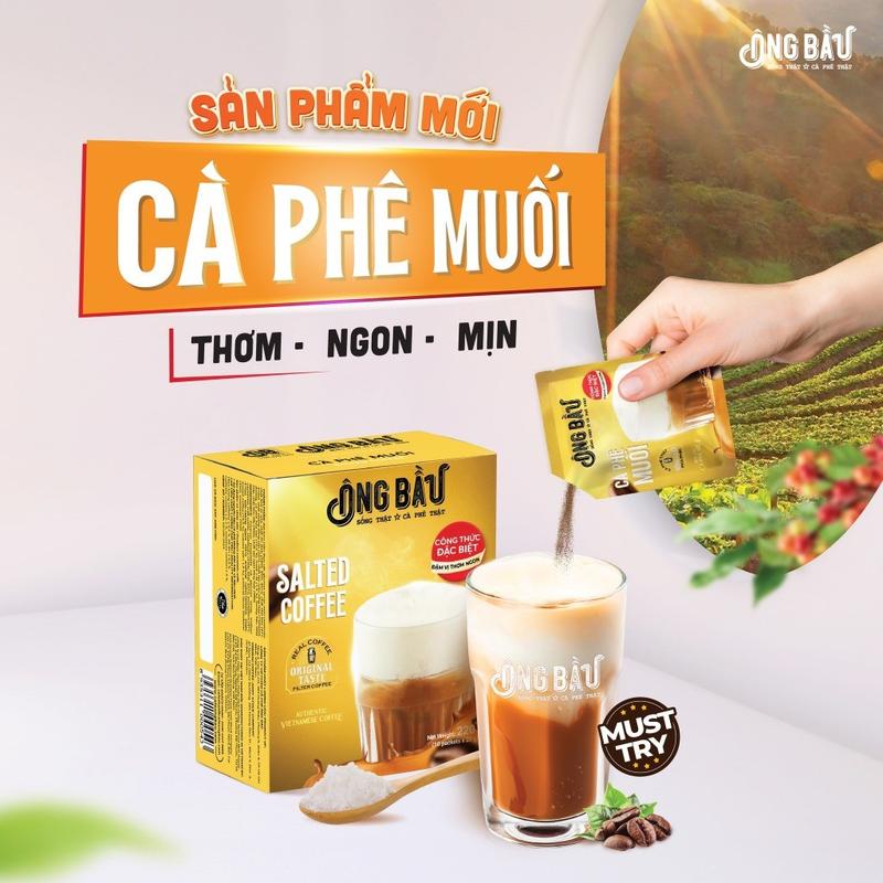 Hộp Cà Phê Hoà Tan Ông Bầu - Cafe Muối - 10 Gói x 22g 0