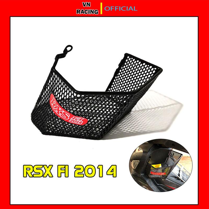 Rổ đựng đồ xe Wave RSX FI 2014 - 2019 thép nhúng nhựa cao cấp, giỏ hông xe máy gắn dễ dàng chắc chắn