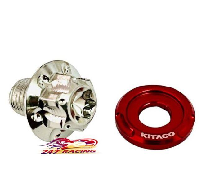 Ốc Chân Gương Kính Salaya Inox 304 tặng kèm Lông Đền Nhôm 10li ĐỎ Kitaco Siêu Rẻ Đẹp 001