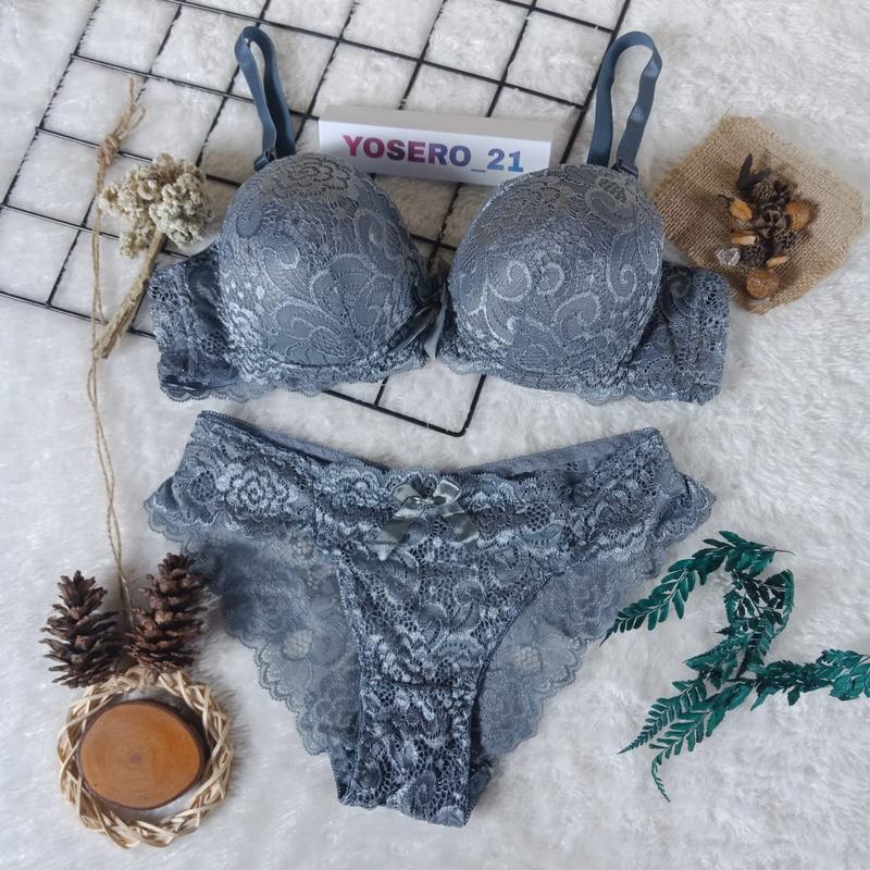 Product Introduction of BRA SET bh + cd beha celana dalam wanita setelan renda import quality RC03 36-42 cup B / bra sexy hot busa motif bunga import 1 set beha dewasa hot sexy 2