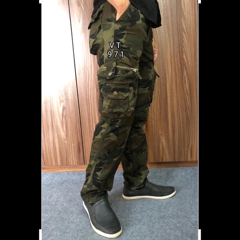 Quần Dài Túi Hộp Rằn Ri Nam Khóa kéo đồng nút bấm đồng Chất Vải Kaki Loại 1 Dày Dặn Menswear