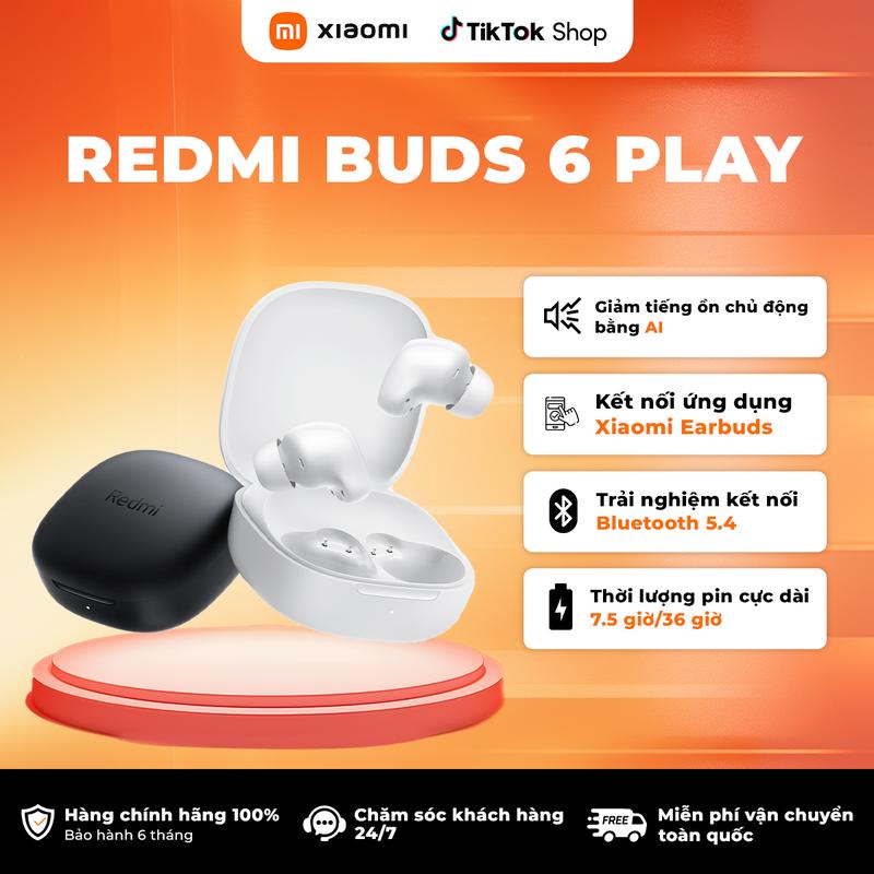 Tai Nghe Bluetooth Xiaomi Redmi Buds 6 Play Version Có Micro Giảm Tiếng ồn Nhét Tai