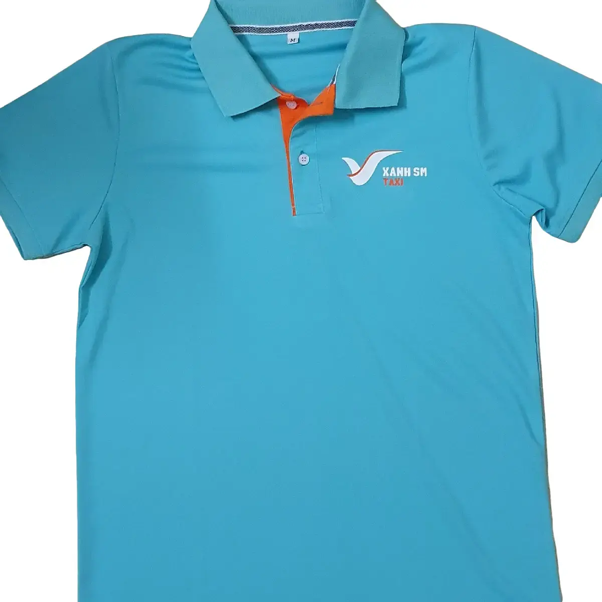Áo thun polo Xanh SM taxi form ôm body cần tăng size nếu thích thoải mái