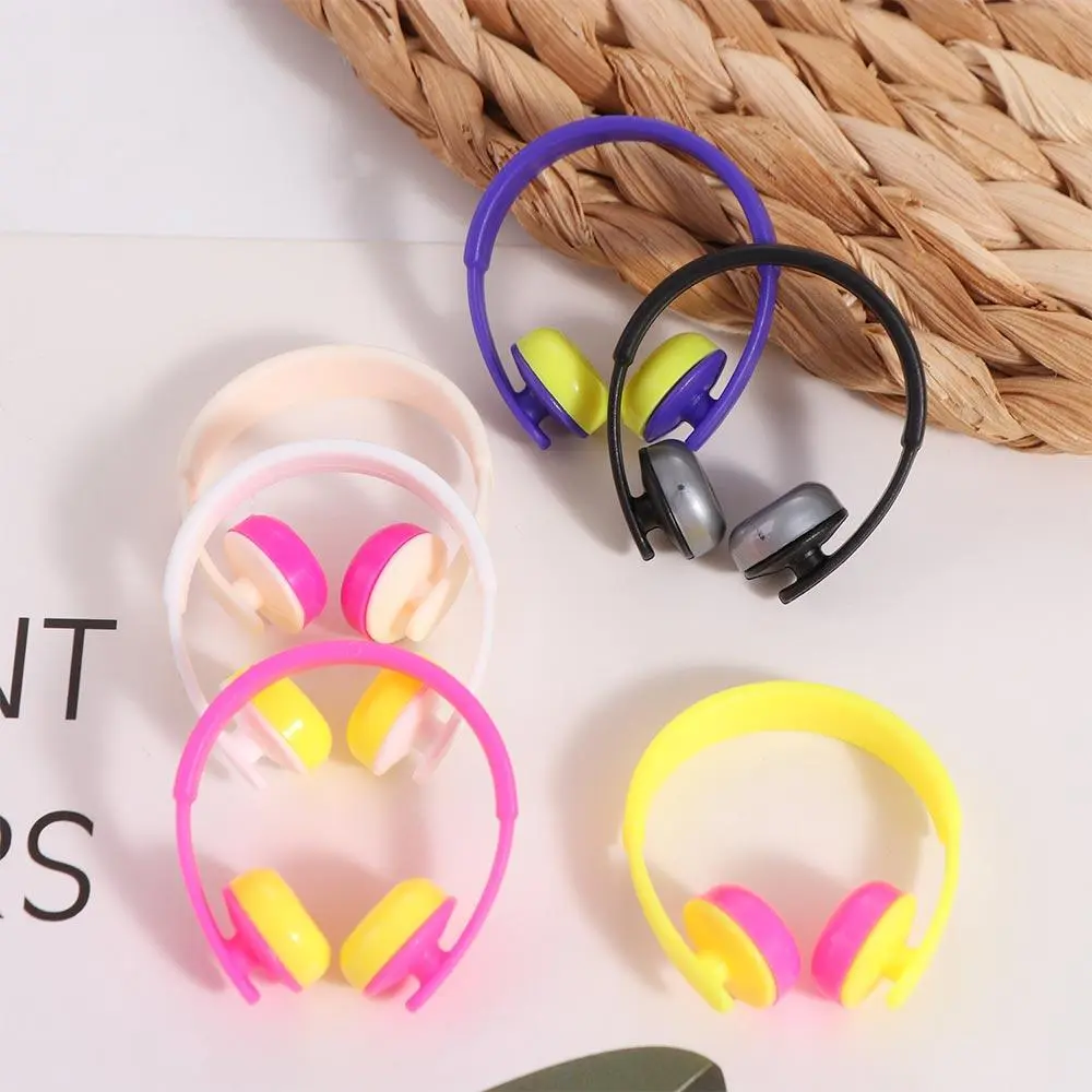 BJD Dollhouse Props Miniature Headset Model Classic Toys Model Dollhouse Headphone Model Simulation Plastic Doll Headset Toy Girl's Toy