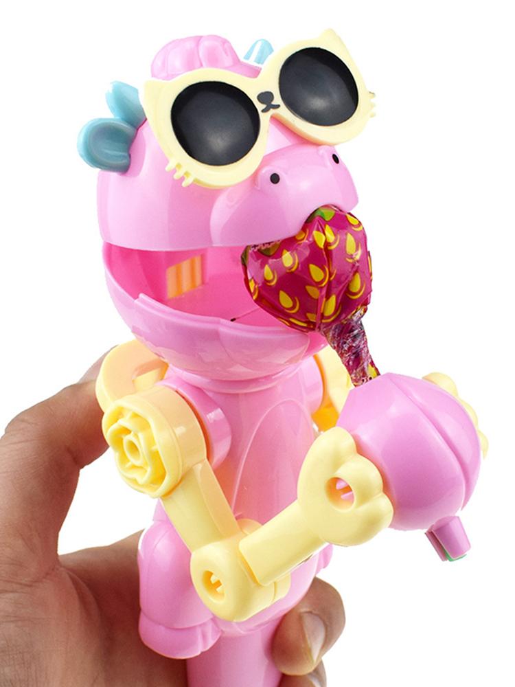 Product Introduction of Creative Kids Eating Lollipop Robot Lollipop Candy Stand Holder Educational Toy 18