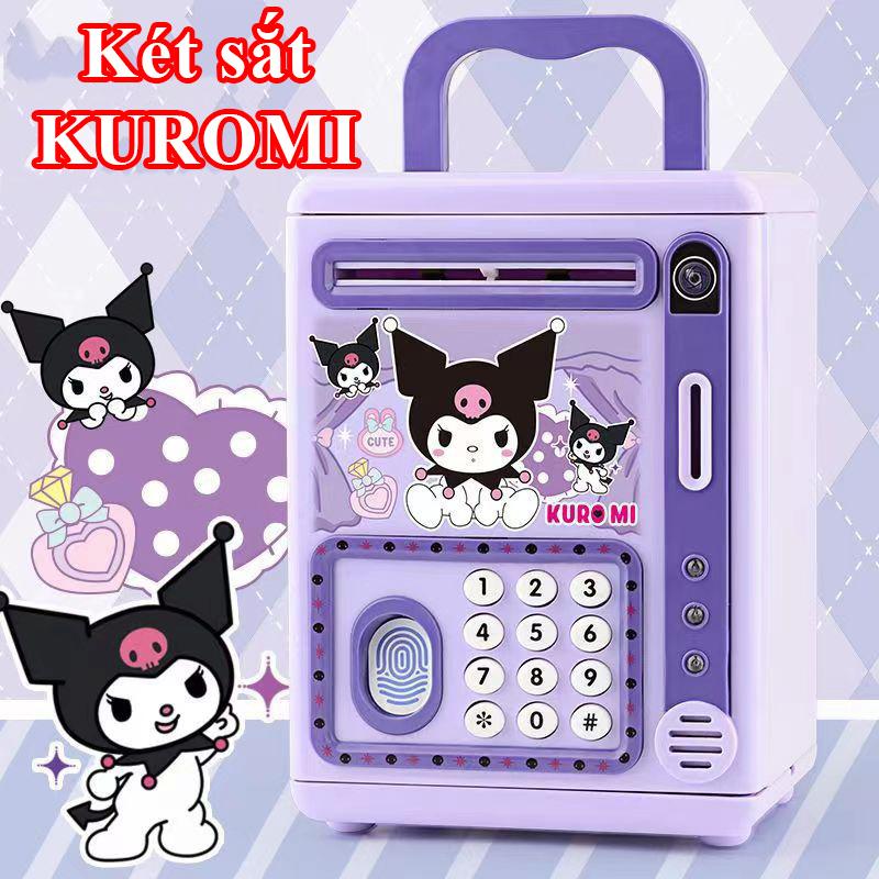 Đồ Chơi Két Sắt Kuromi Mini Mở Khóa Bằng Vân Tay Và Mật Khẩu Hộp Đựng Tiền Đồng Tiết Kiệm Cho Bé Ống Tiết Kiệm Ống Heo