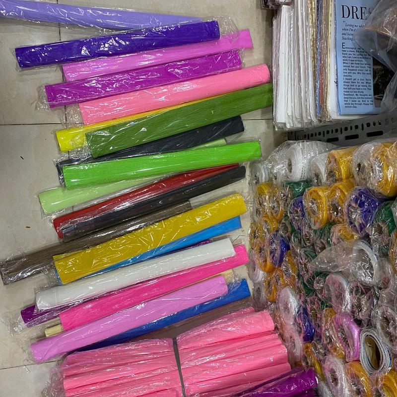 Giấy nhún làm hoa hồng dài 2,5m