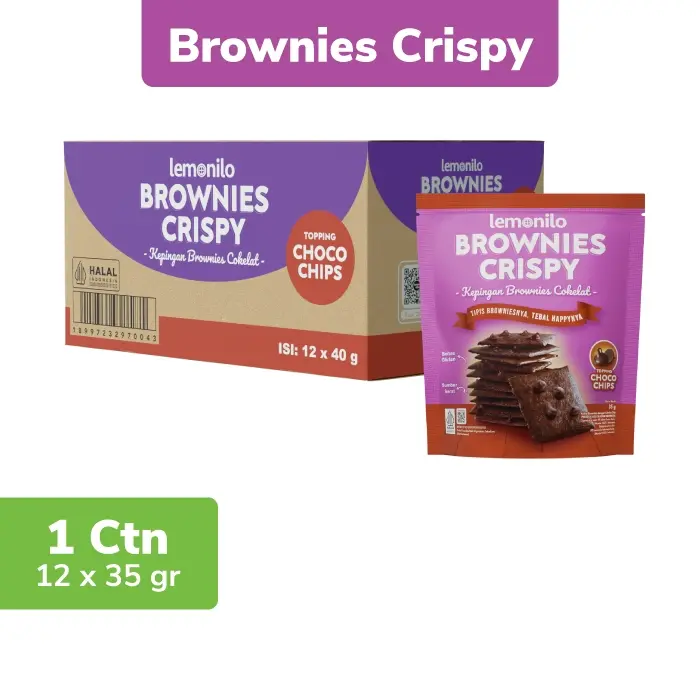 12 Pcs Lemonilo Brownies Crispy Chocochips 35g 0