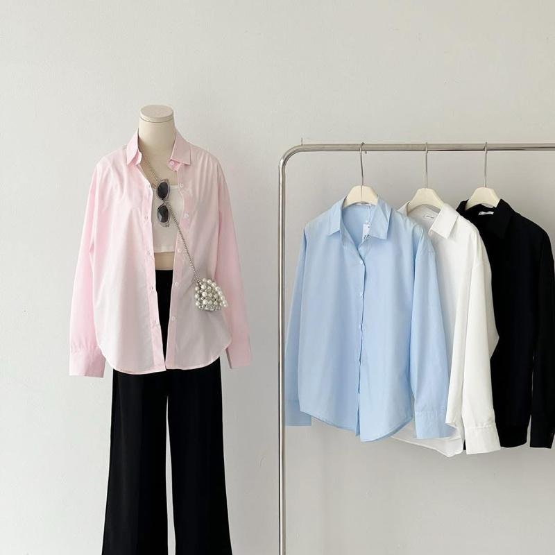 [CÓ BIGSIZE] ÁO SOMI OVERSIZE NHIỀU MÀU A2 Tay Dài Tay Ngắn Top Nữ Women Cotton Shirt