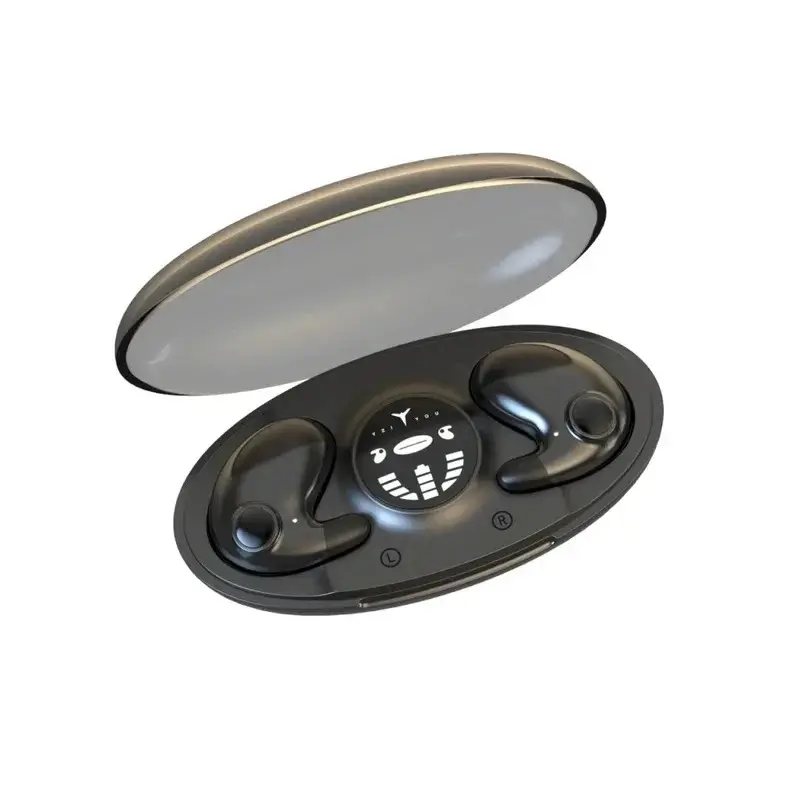 Tai nghe âm thanh nổi vô hình cho giấc ngủ, tai nghe Bluetooth không dây chống nước IPX5, tai nghe nhét tai có mic cho điện thoại Bluetooth 5.3 Led Nghe Nhạc Earphone 7