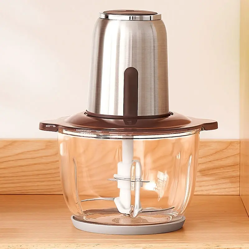 Máy Xay Thịt Chigo, Máy Xay thực phẩm đa năng, 4 Lưỡi dao Công Suất Lớn 300W Dung Tích 1,8 Lít máy  xay 4