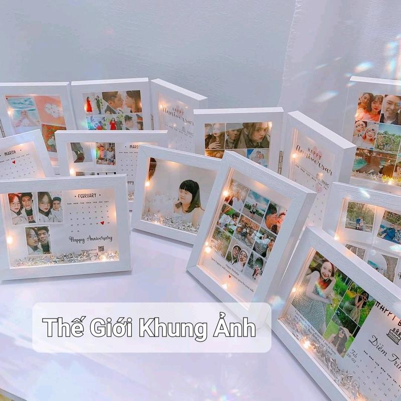 Khung Hộp 3D Sâu Lòng - Có Đèn Leb và In Ảnh Chủ Đề Theo Yêu Cầu Decor Khung Tranh Treo Tường Decor Phòng