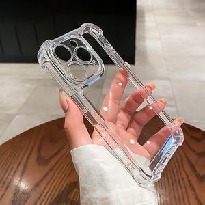 Transparent Acrylic Case for iPhone 16 15 14 13 12 Pro Max Plus 11 8 7 6 6s SE 2 3 X Xr Xs Clear Airbag Bumper Shockproof Cover
