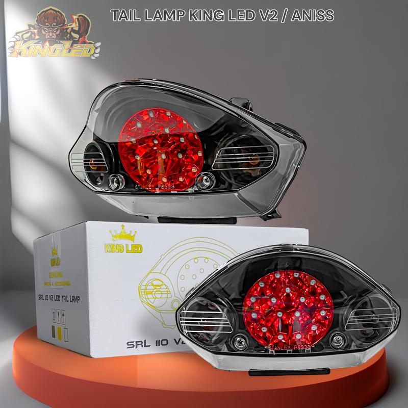 Thành DH Đèn Hậu King Led V2 - Mika Chính Hãng Stanley Yamaha - Đế Đúc - Hiệu Ứng Nháy Aniss - Lắp Cho Sirius Đèn Hậu Xe Máy Bi Ô