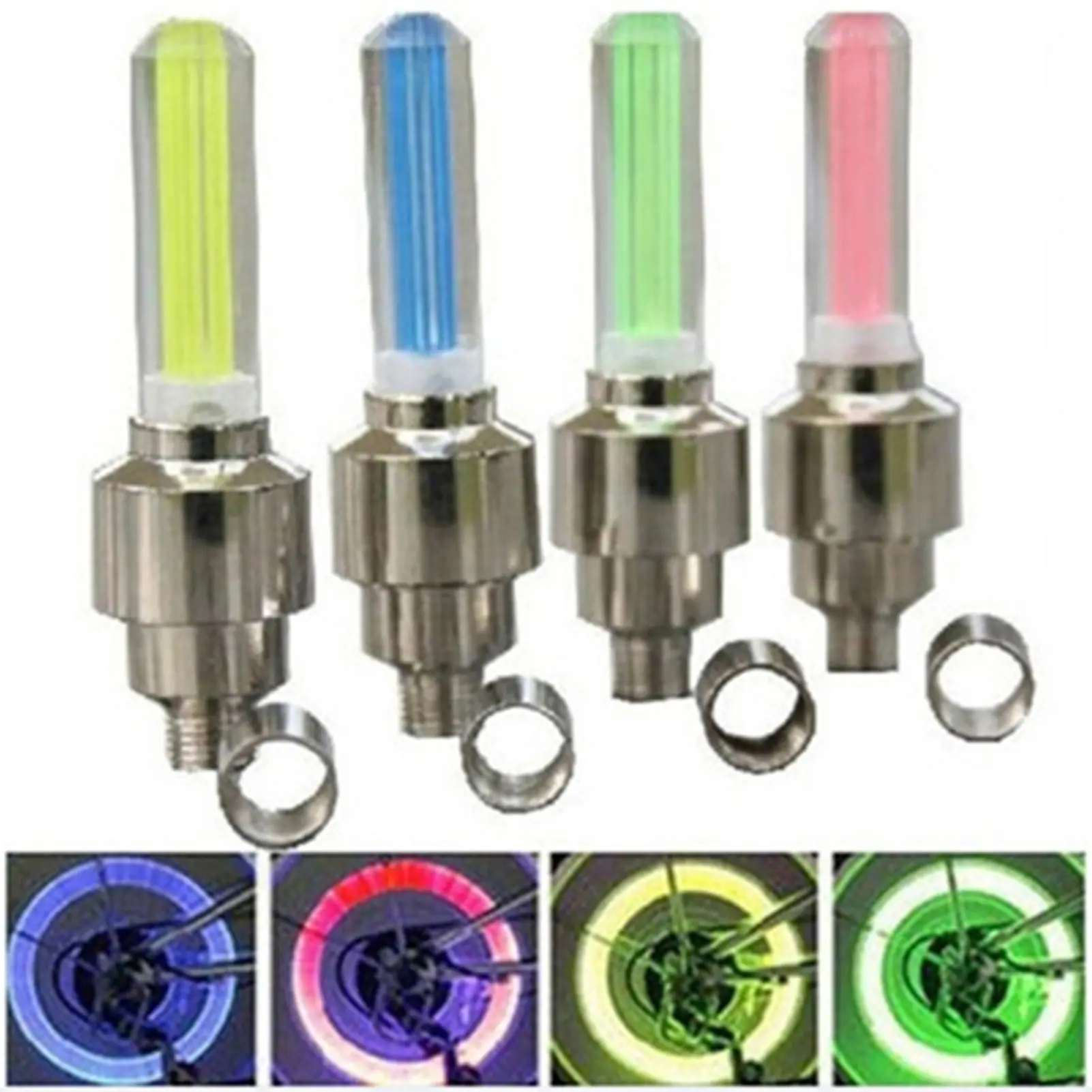 Đèn Van Lốp Xe Đạp, Trang Trí Ô Tô Đa Chức Năng, Nhựa Chất Lượng Cao, Thiết Thực, Nắp Van, Đèn Xe Đạp